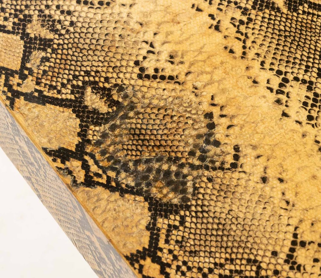 Karl Springer Faux Python Snakeskin Console Table - 9