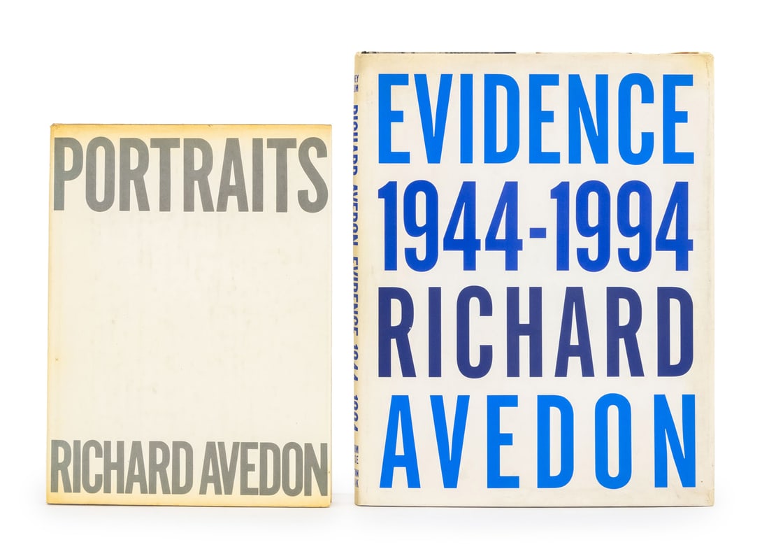 Signed, Etc. Avedon "Portraits" and "Evidence", 2: Avedon, Richard, "Portraits", New York: Farrar, Straus & Giroux, 1976, First Edition, signed and inscribed; and Avedon, Ricard, "Evidence 1944-1994", New York: Random House: 1994, First Edition. Large