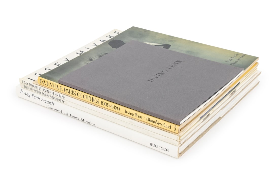 Signed, Etc. Irving Penn Books, 6: Collection of Six Irving Penn Books, comprising: "Irving Penn: Photographs in Platinum Metals - Images 1947-1975", signed and inscribed on title page, "Inventive Paris Clothes 1909-1939", Penn, Irving