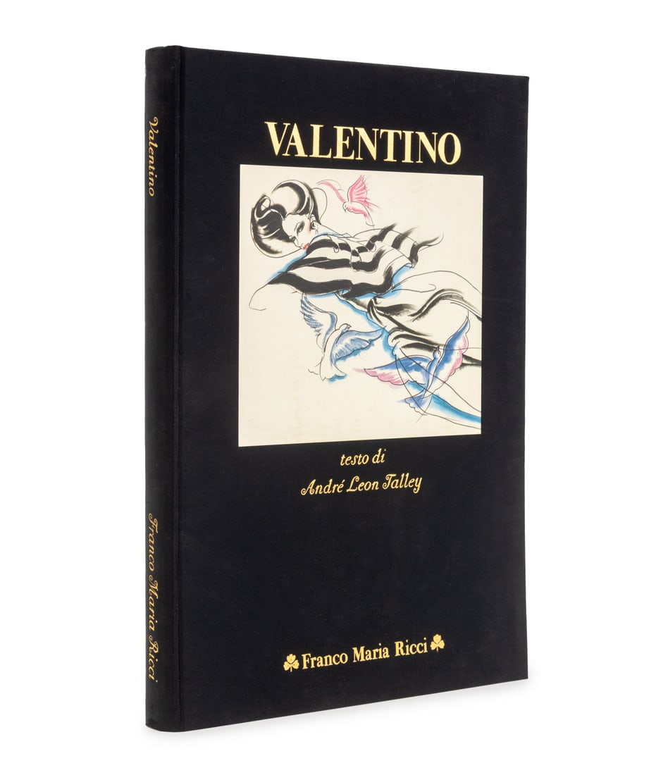 Signed "Valentino" Book, 1982: Talley, Andre Leon, "Valentino", Milan: Franco Maria Ricci, 1982, signed and inscribed by Valentino on title page, First Edition, edition number 54 of 6000 numbered copies. 14.5" L x 10" W x 1.5" D.