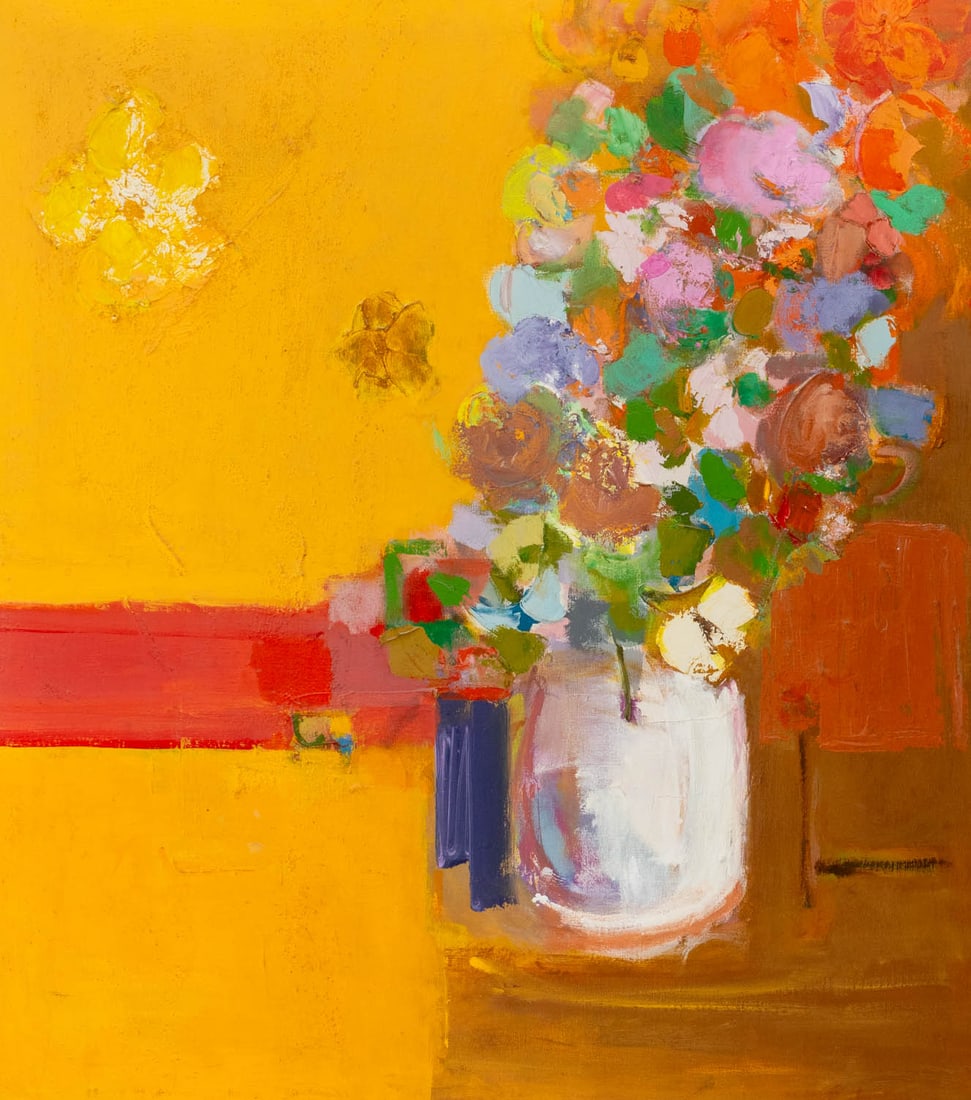 Ida Silverstein Floral Still Life Oil on Canvas - 2
