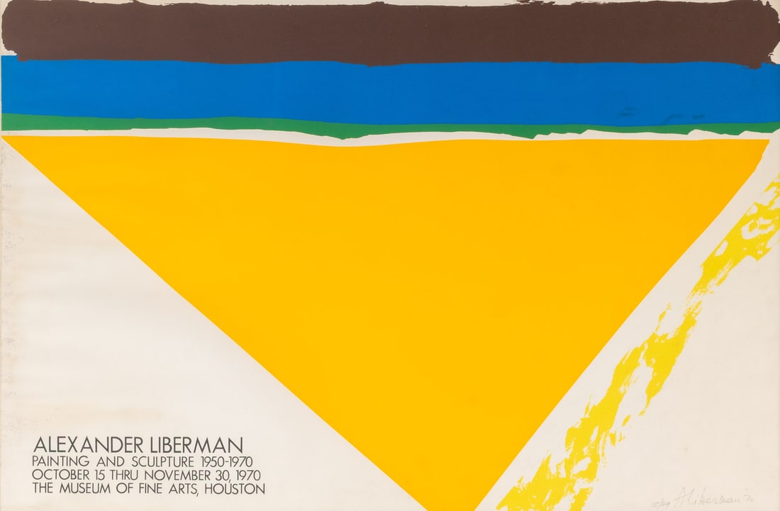 Signed Alexander Liberman Lithograph Poster, 1970 - 2