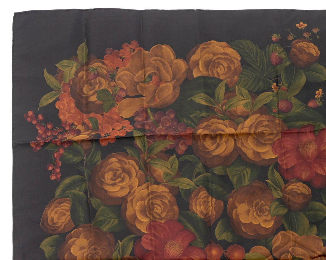 Chanel Floral Pattern Silk Blend Scarf - 2