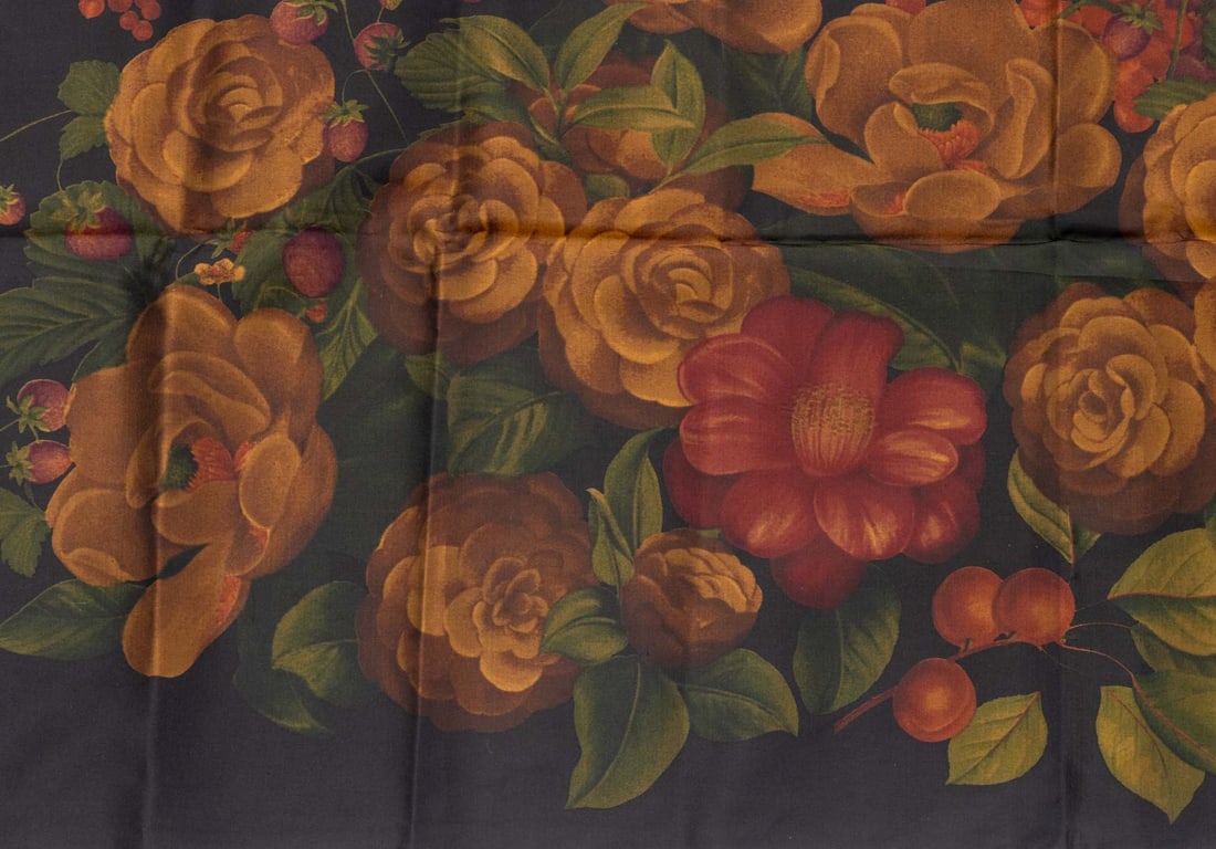 Chanel Floral Pattern Silk Blend Scarf - 4