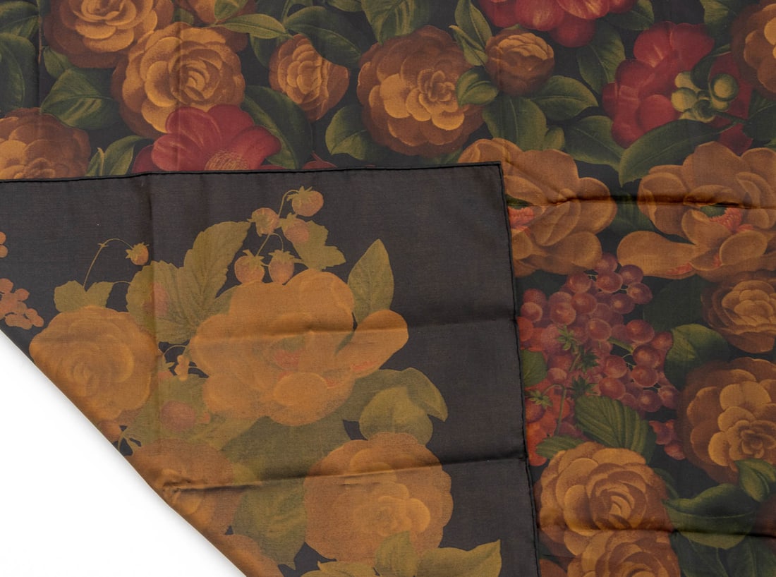 Chanel Floral Pattern Silk Blend Scarf - 6