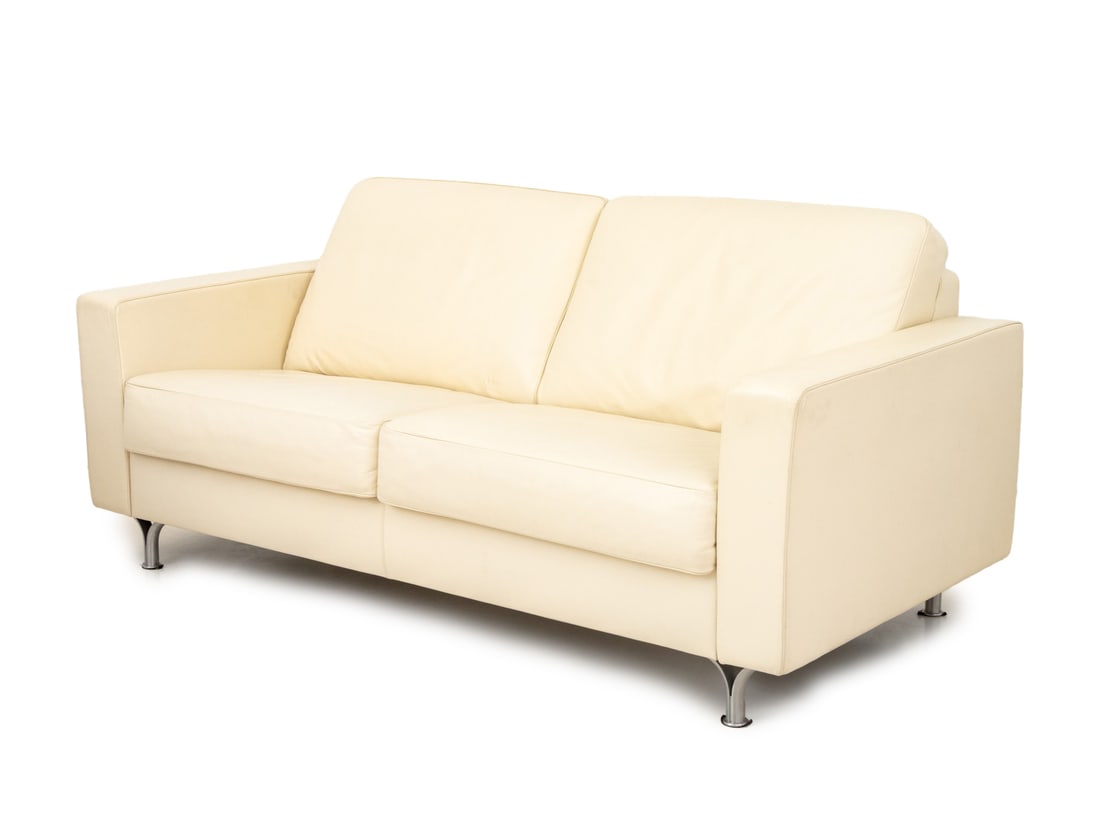 Poltrona Frau White Leather Sleeper Sofa (1 of 9)