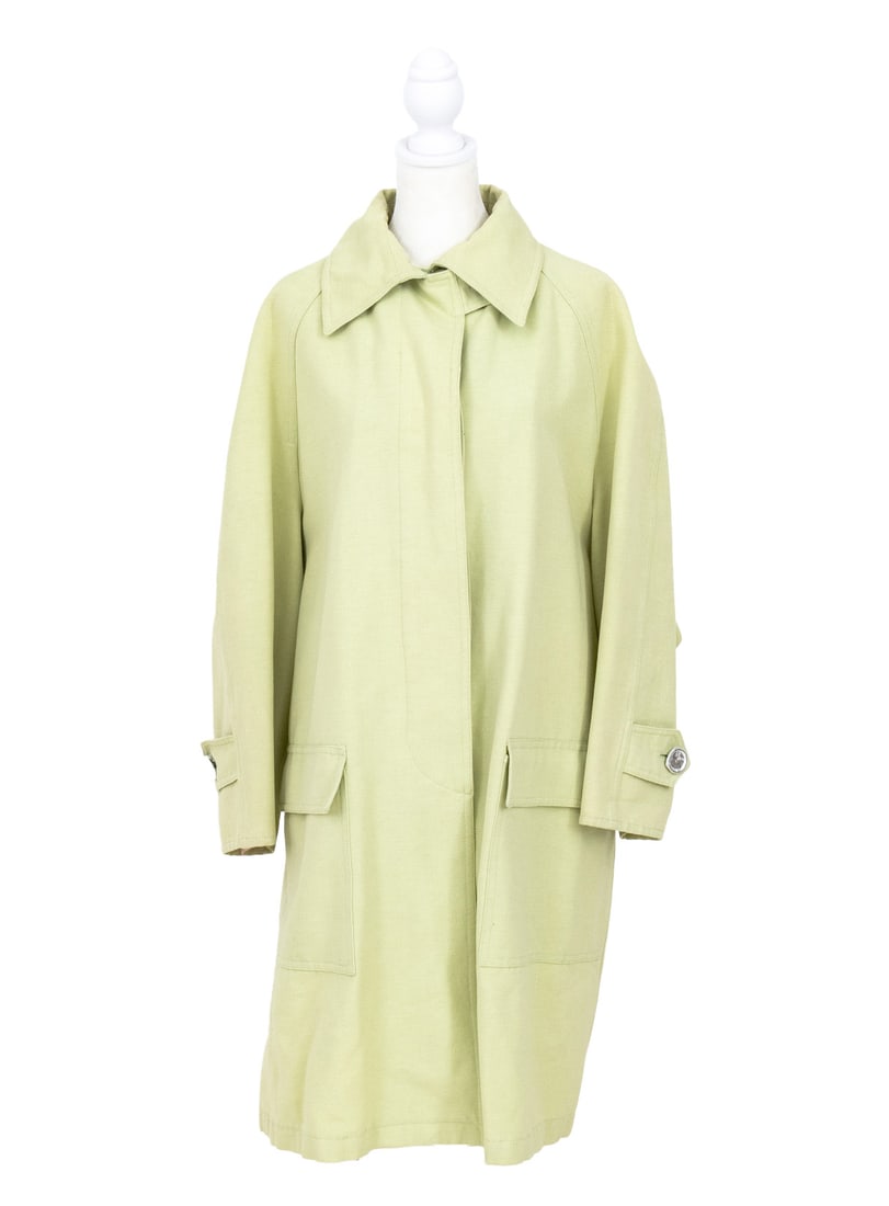 Bill Blass Green Cotton Coat (1 of 8)