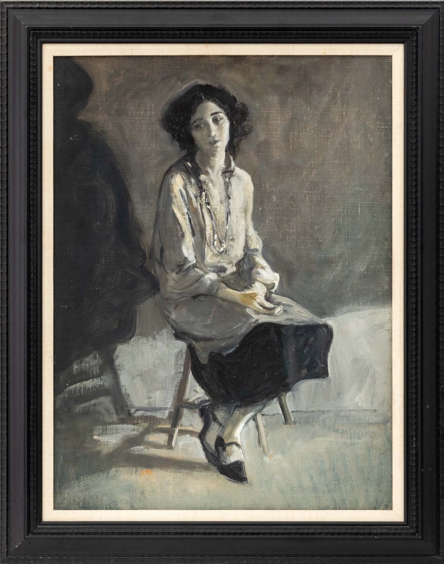 Portrait of a Young Woman Oil on Canvas (1 of 5)