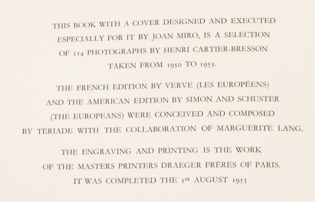 Henri-Cartier Bresson "The Europeans" Book, 1955 - 3