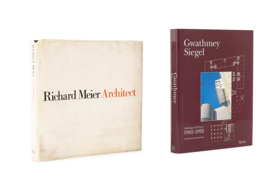 Signed Architecture Books, 2: Meier, Richard, "Architect 1964-1984", New York: Rizzoli, 1984, signed and inscribed on half-title page; and Siegal, Gwathmey, "Buildings and Projects 1982-1992", New York: Rizzoli Books, 1993,
