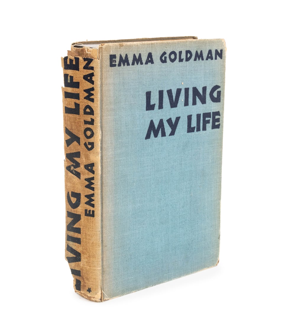 Emma Goldman Signed "Living My Life" Book, 1931: Goldman, Emma, "Living My Life", New York: Alfred A. Knopf, 1931, volume one, First Edition, signed and inscribed. 9.5" L x 6.5" W x 1.5" D. Provenance: From the Estate of American Fashion Journalist
