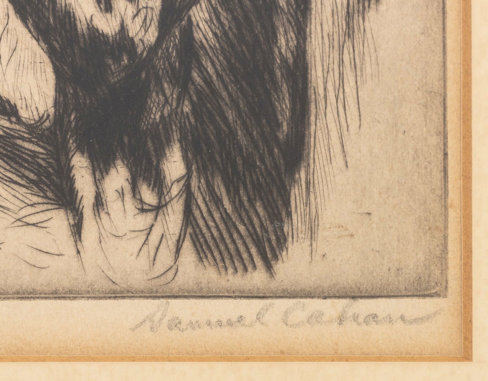 Samuel Cahan "Man with Bundle" Etching - 4