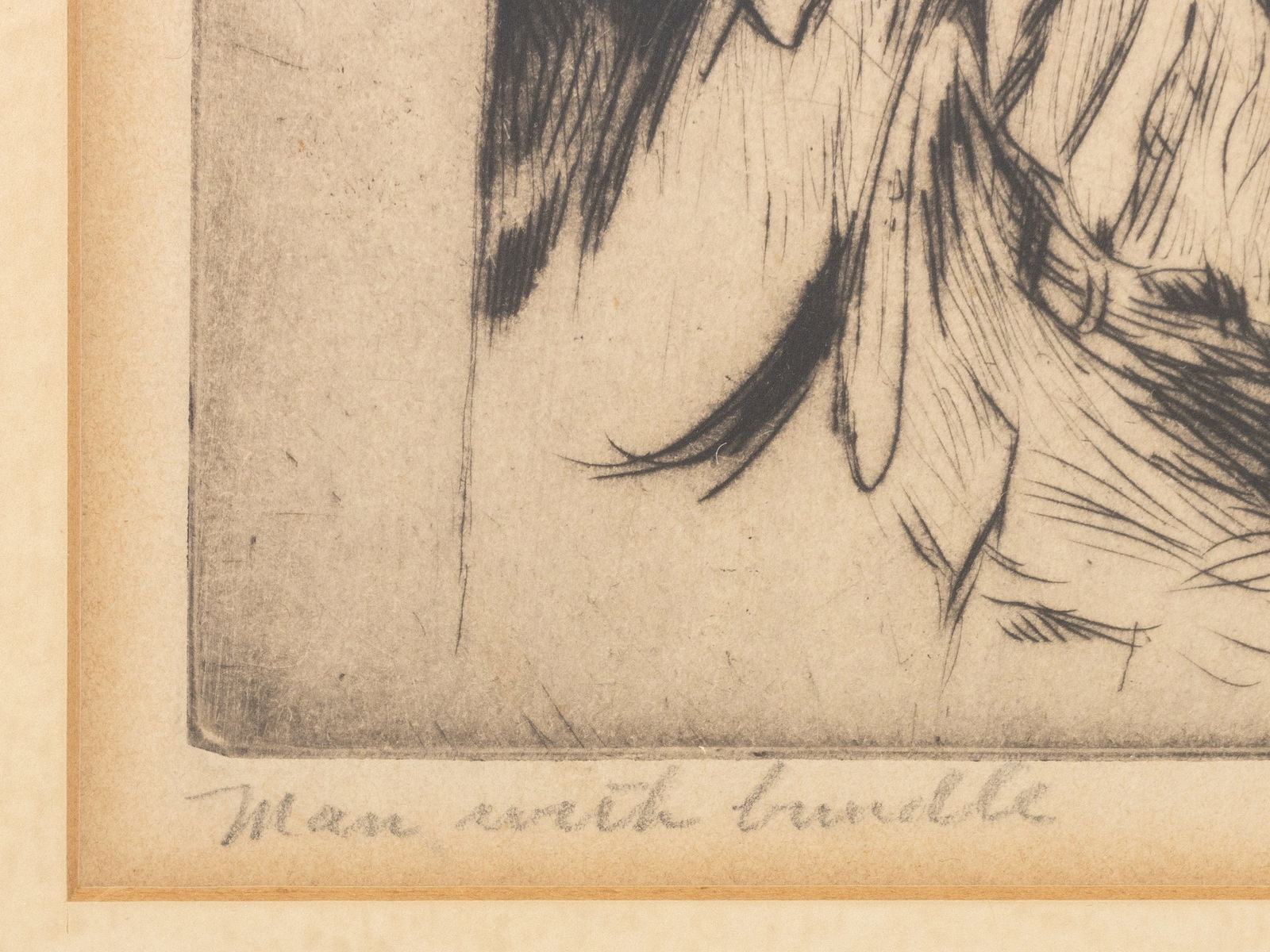 Samuel Cahan "Man with Bundle" Etching - 5