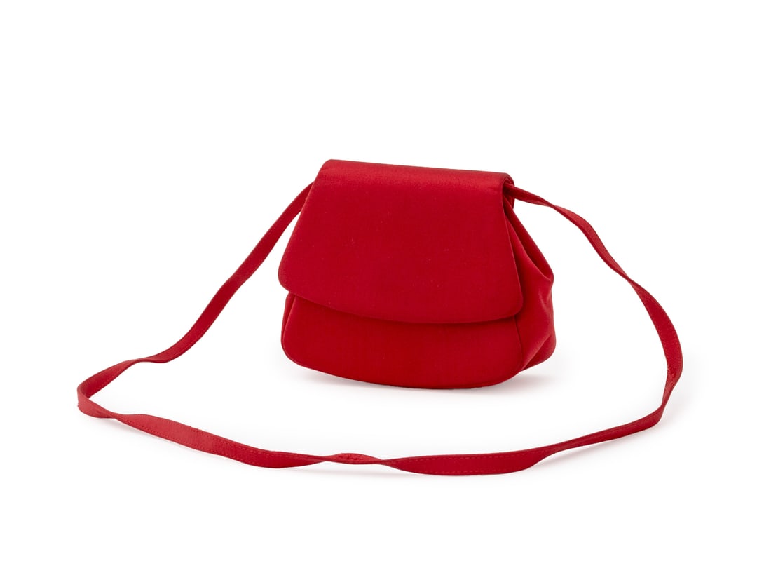 Prada Red Satin Handbag (1 of 5)
