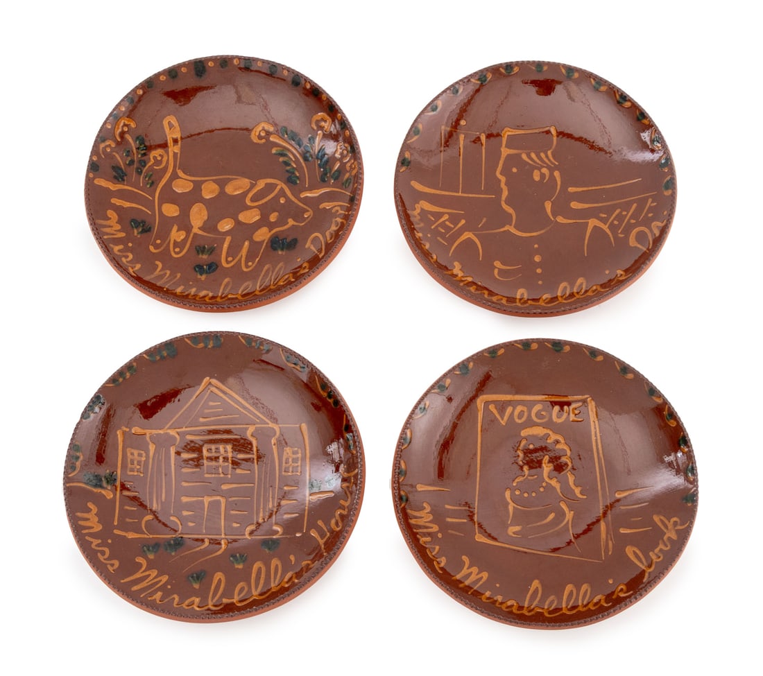 Foltz Pottery Glazed Terracotta Plates, 4 (1 of 13)