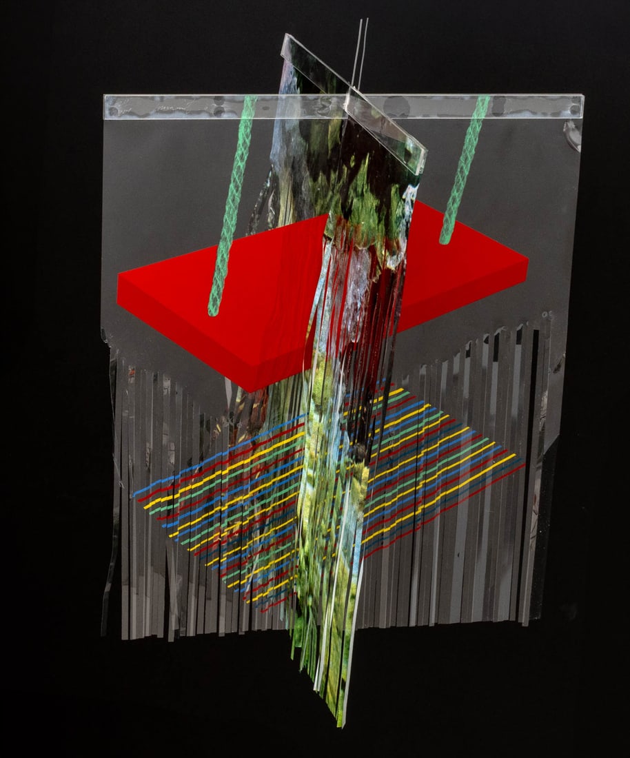 James Rosenquist Forest Ranger Mixed Media: James Rosenquist (American, 1933-2017), Sketch for Forest Ranger, Screenprint in Colors on Plastic Film, 1967, from Ten from Leo Castelli portfolio, published by Tanglewood Press, Inc., mounted on Ple