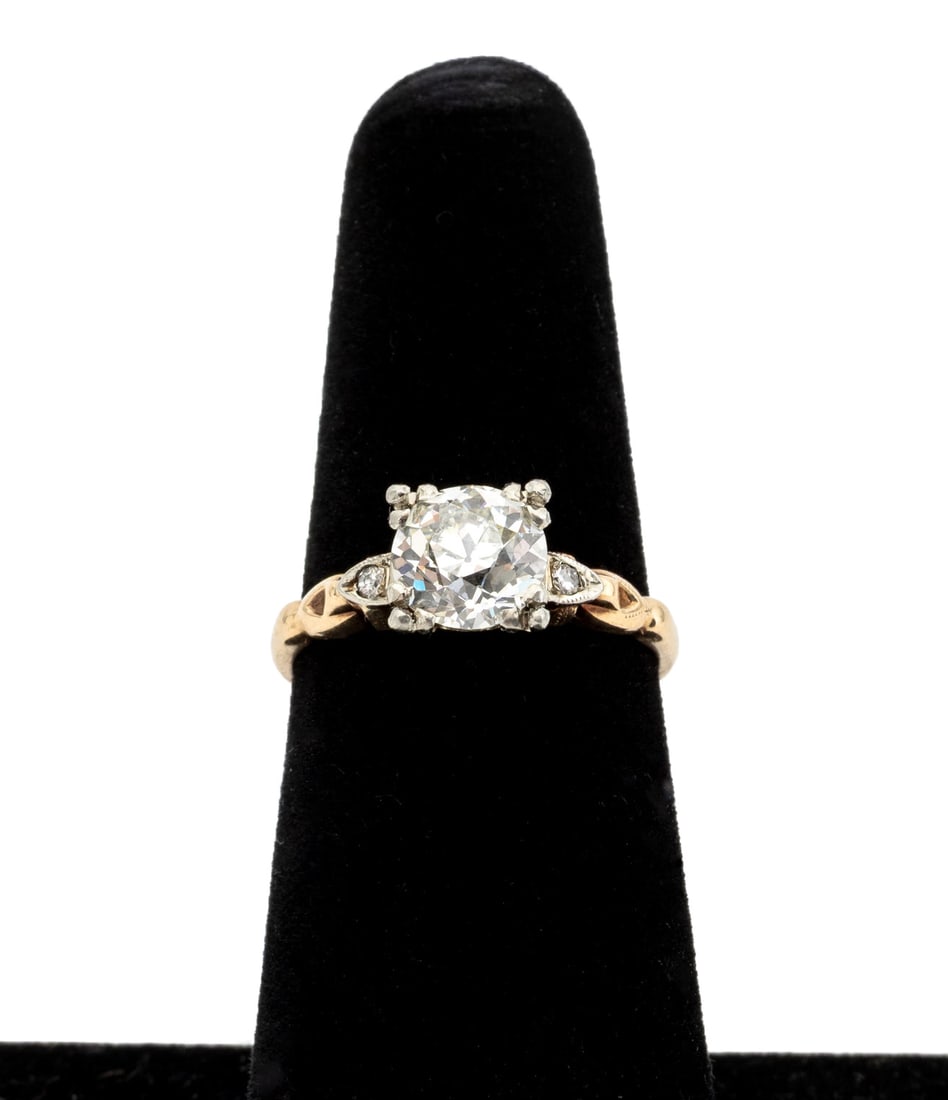 14K Yellow & White Gold Diamond Engagement Ring (1 of 7)