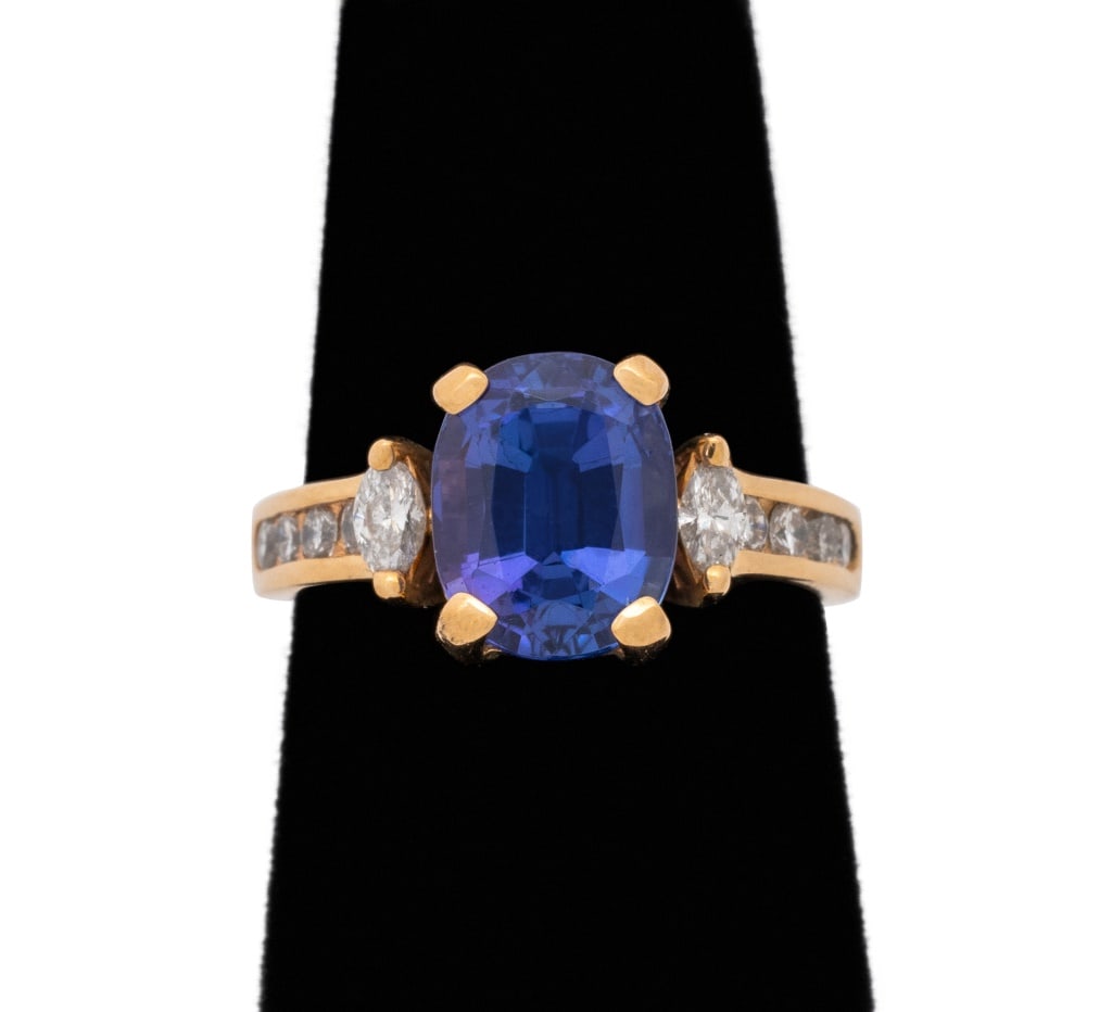 14K Yellow Gold Tanzanite Diamond Ring (1 of 6)