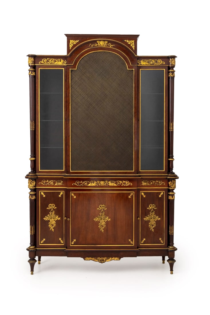 Louis XVI Style Ormolu Mahogany Bibliotheque (1 of 10)