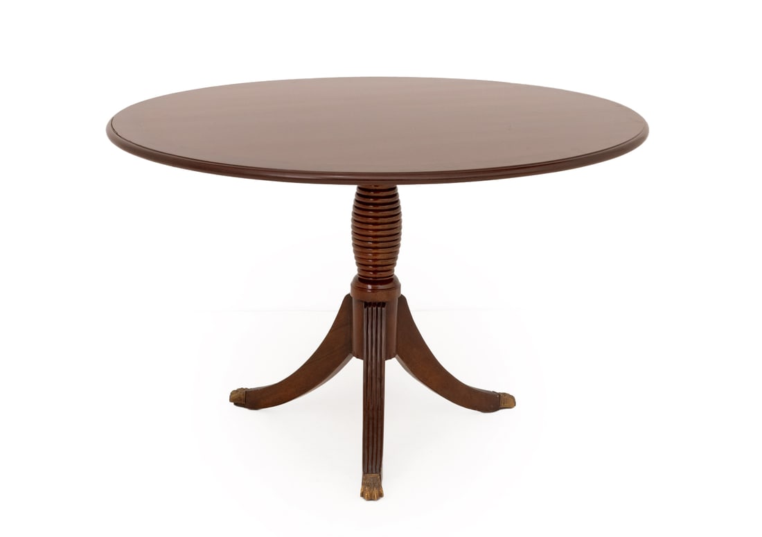 George III Style Mahogany Pedestal Dining Table (1 of 6)
