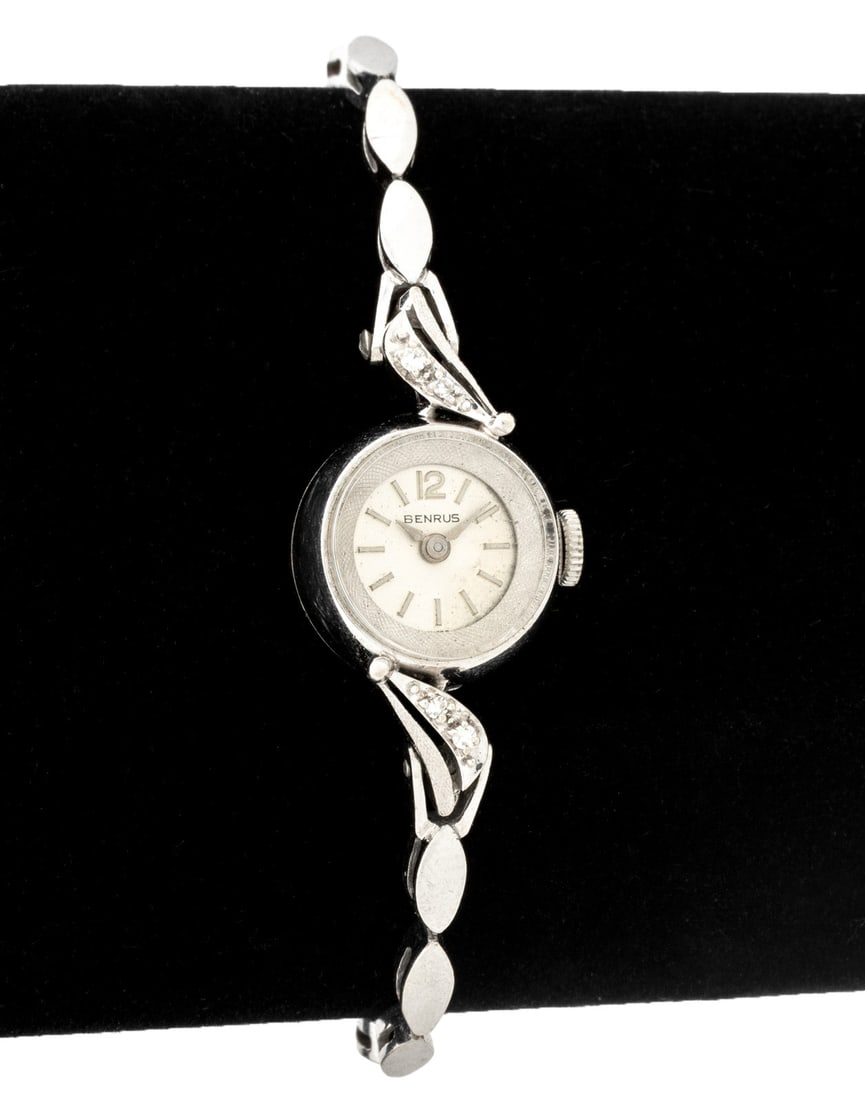 Benrus 14K White Gold Diamond Dress Watch (1 of 5)