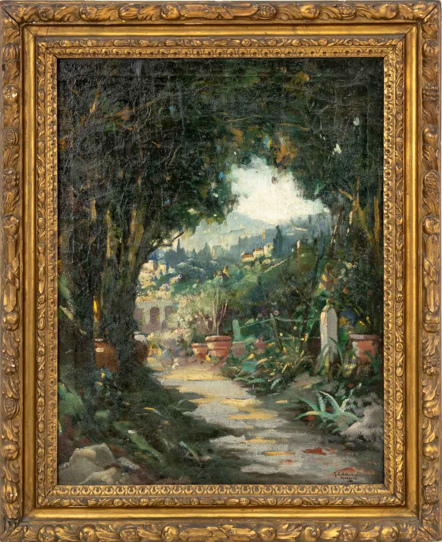 Julius Rolshoven Florence Landscape Oil on Canvas (1 of 6)