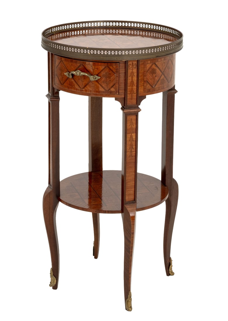 Louis XV Style Kingwood Marquetry Lamp Table (1 of 8)
