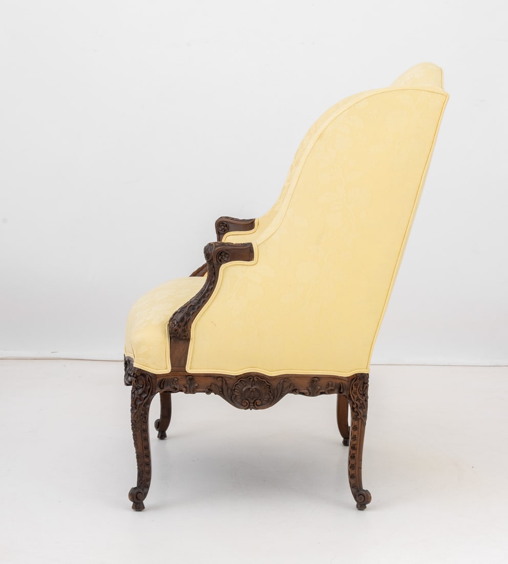 Louis XV Style Carved Walnut Bergere - 6