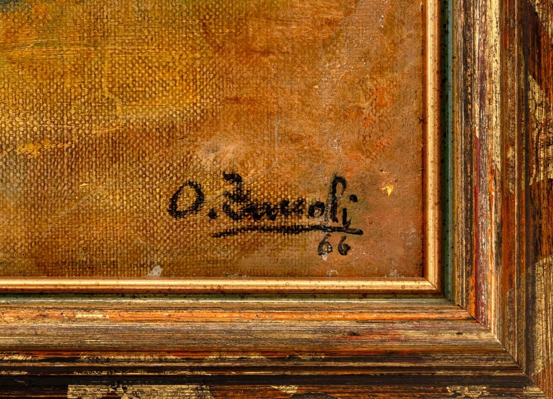 Oreste Zuccoli Still Life Oil on Canvas, 1966 - 4