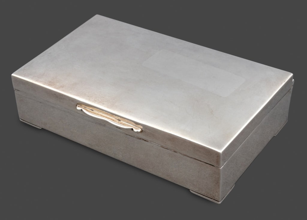 Mexican Sterling Silver Humidor (1 of 6)