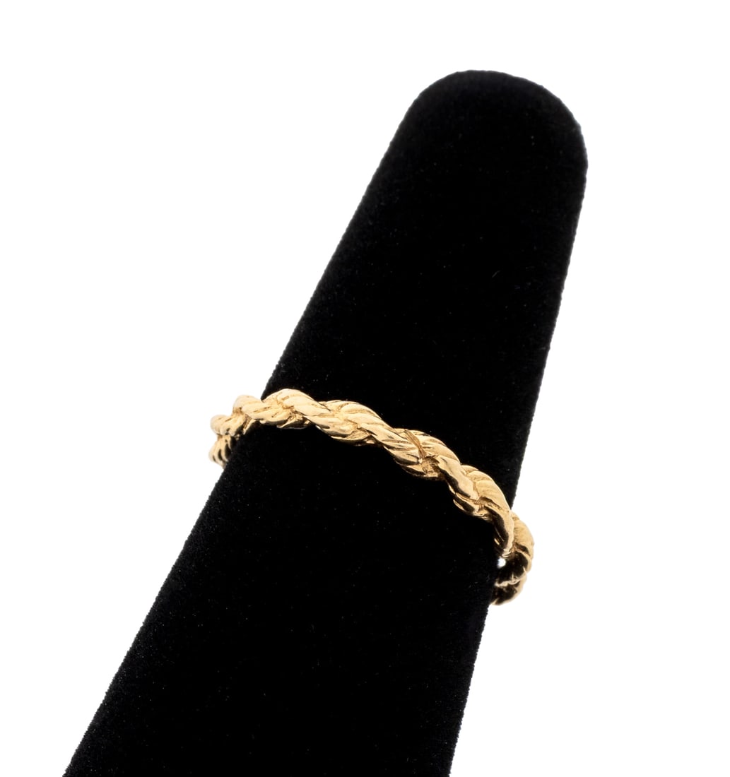 14K Yellow Gold Twisted Rope Ring (1 of 3)