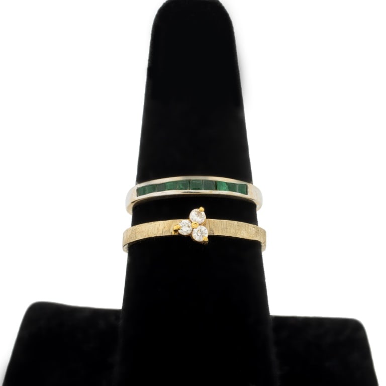 14K White and Yellow Gold Rings, 2 (1 of 5)