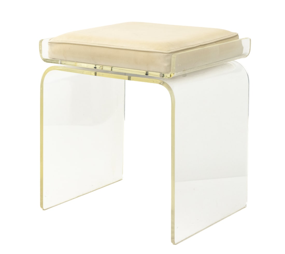 Modern Lucite Swivel Stool (1 of 6)