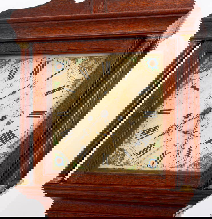 George III Style Oak Longcase Clock, 19th C. - 4