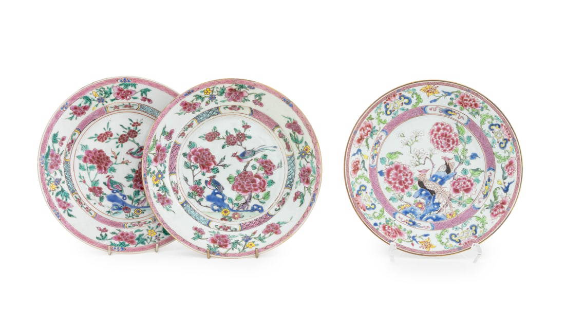Chinese Famille Rose Porcelain Plates, 3