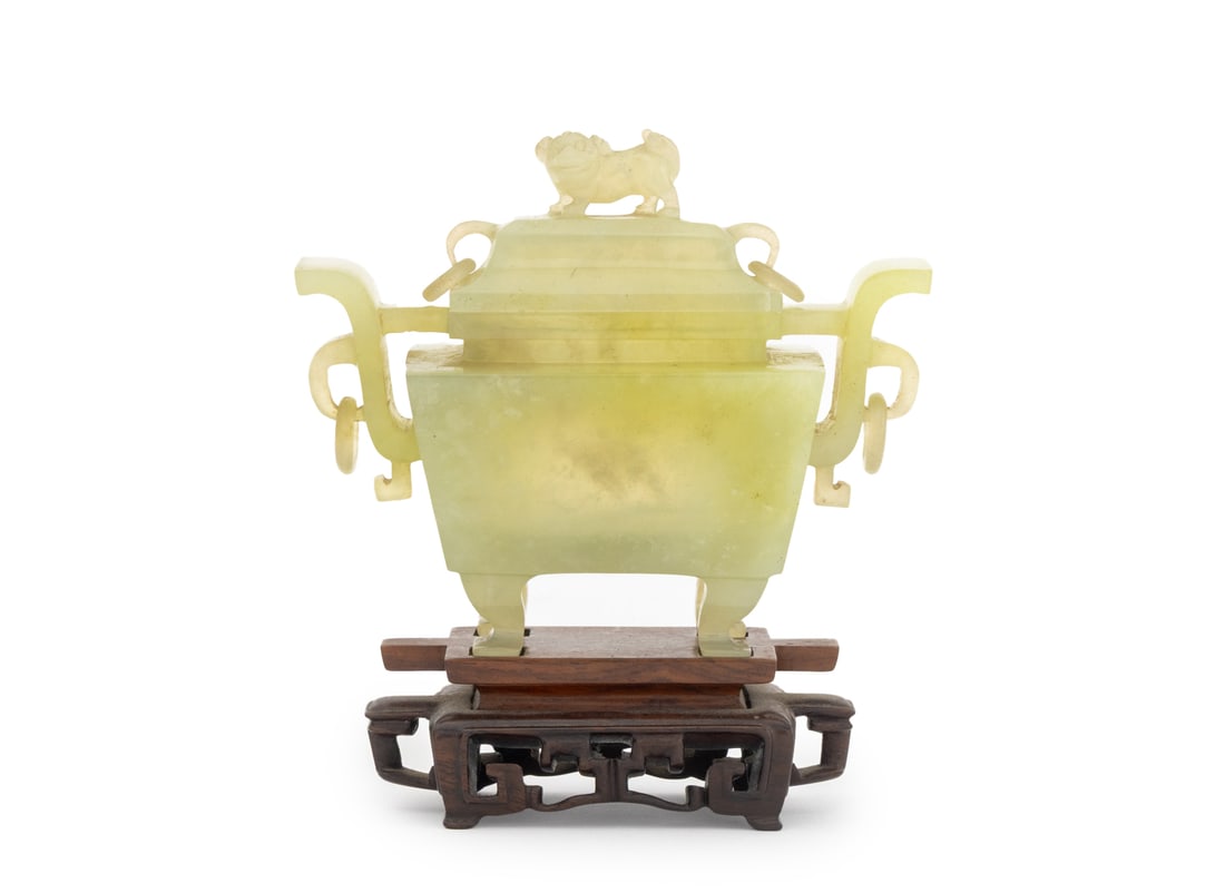 Chinese Carved Jade Covered Censer (1 of 9)