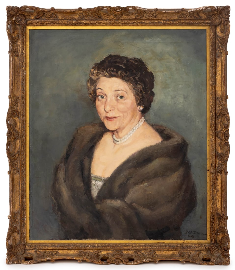 American School Portrait of a Woman Oil, 19th C. (1 of 4)