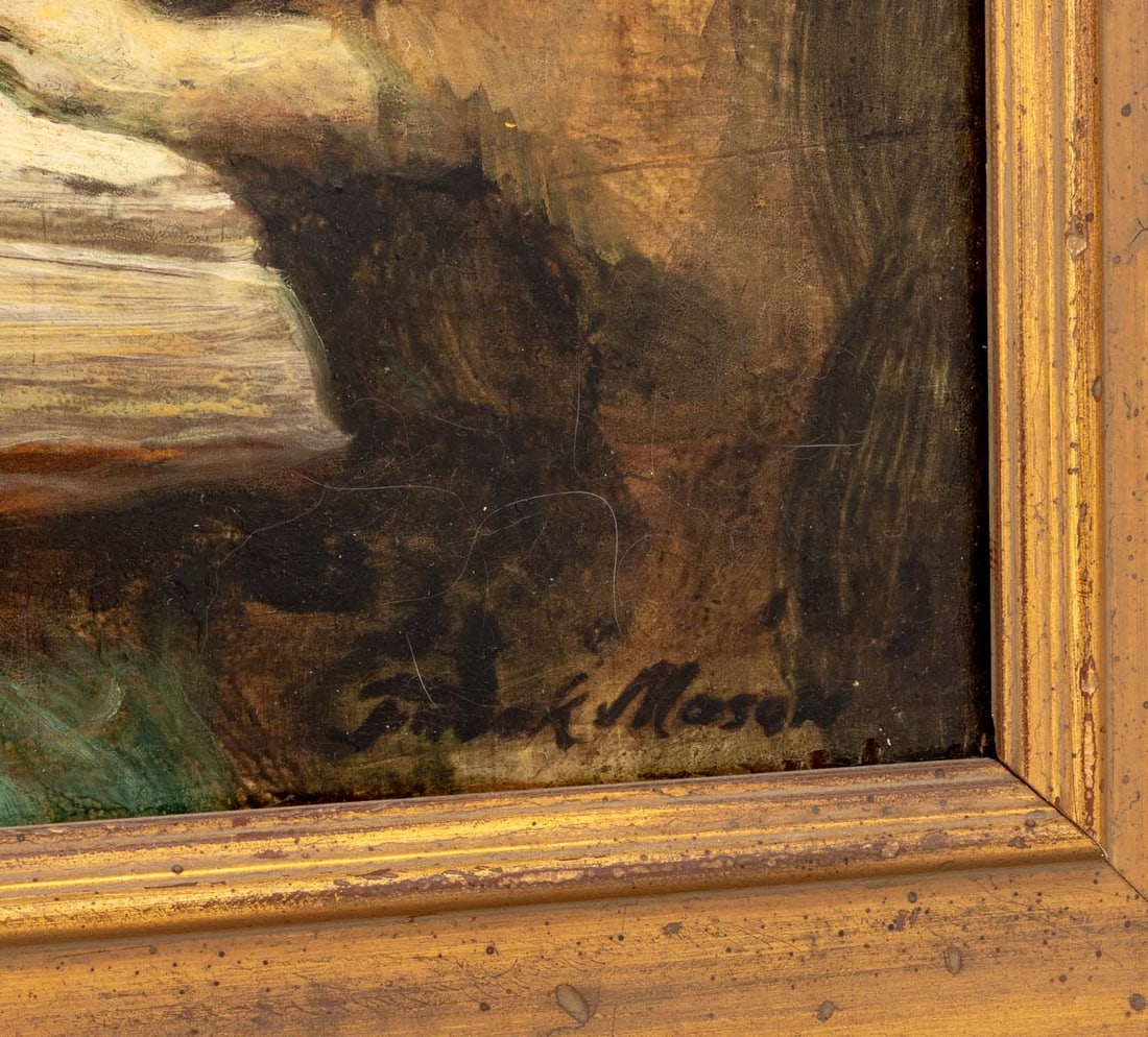 Frank Mason Figural Interior Oil on Panel, 1983 - 5