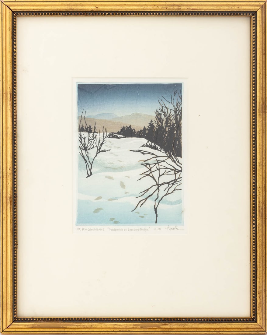 Matt Brown Winter Landscape Woodblock Prints, 2 - 2