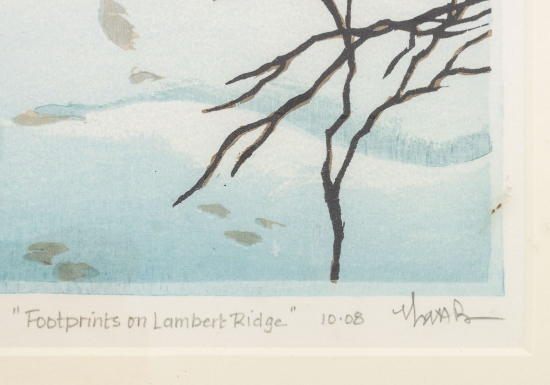 Matt Brown Winter Landscape Woodblock Prints, 2 - 4