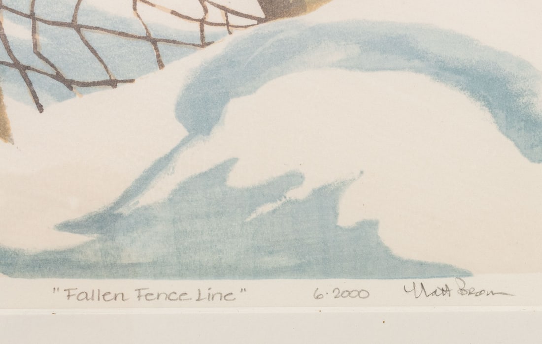 Matt Brown Winter Landscape Woodblock Prints, 2 - 9