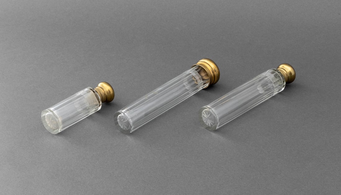 Art Deco Cut Crystal Perfume Bottles, 3 - 2