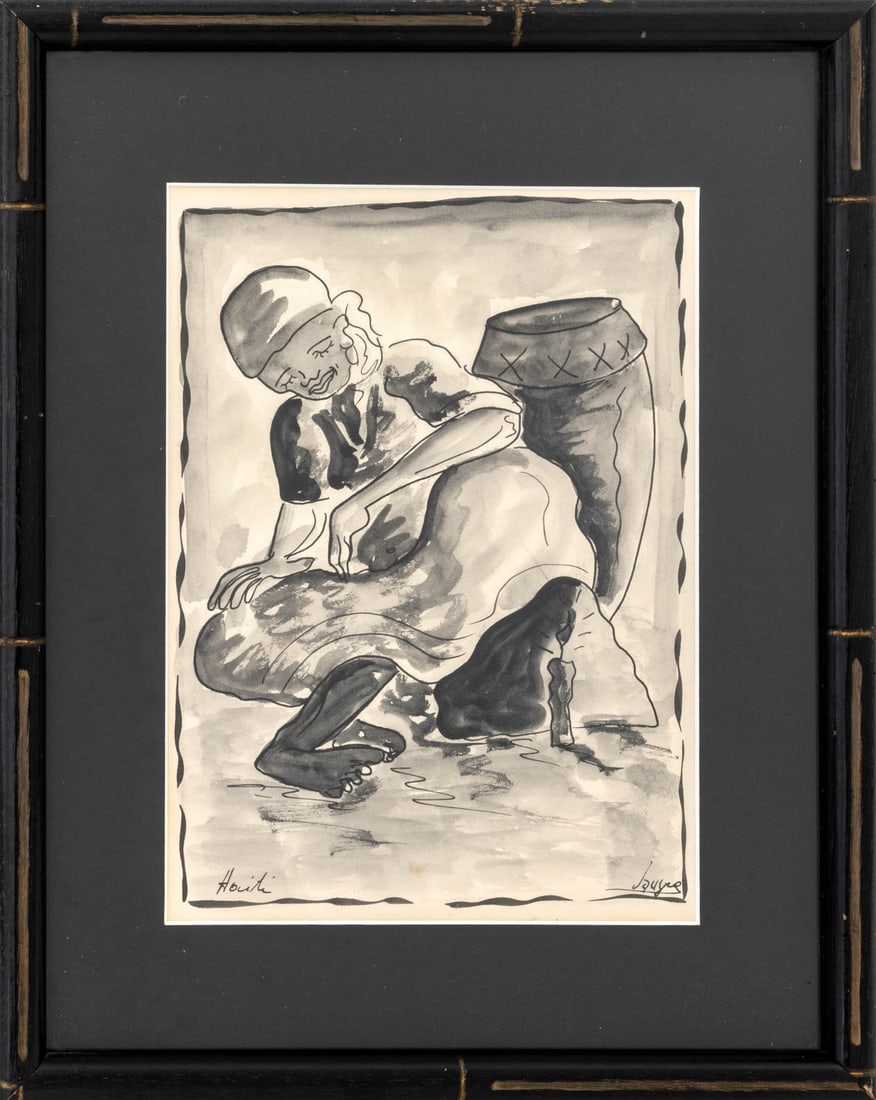 Jacques Portrait of a Seated Woman Ink on Paper (1 of 5)