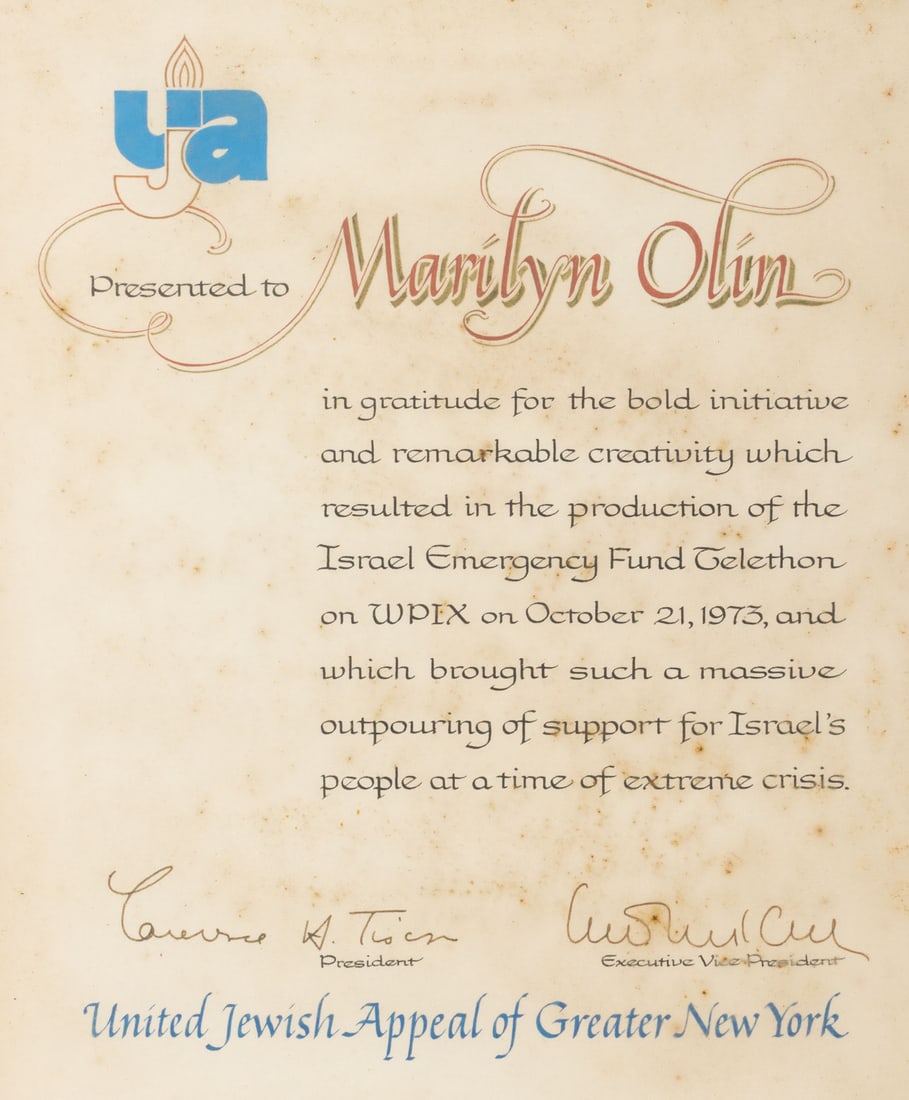 Marilyn Olin Commemorative Awards, 2 - 3