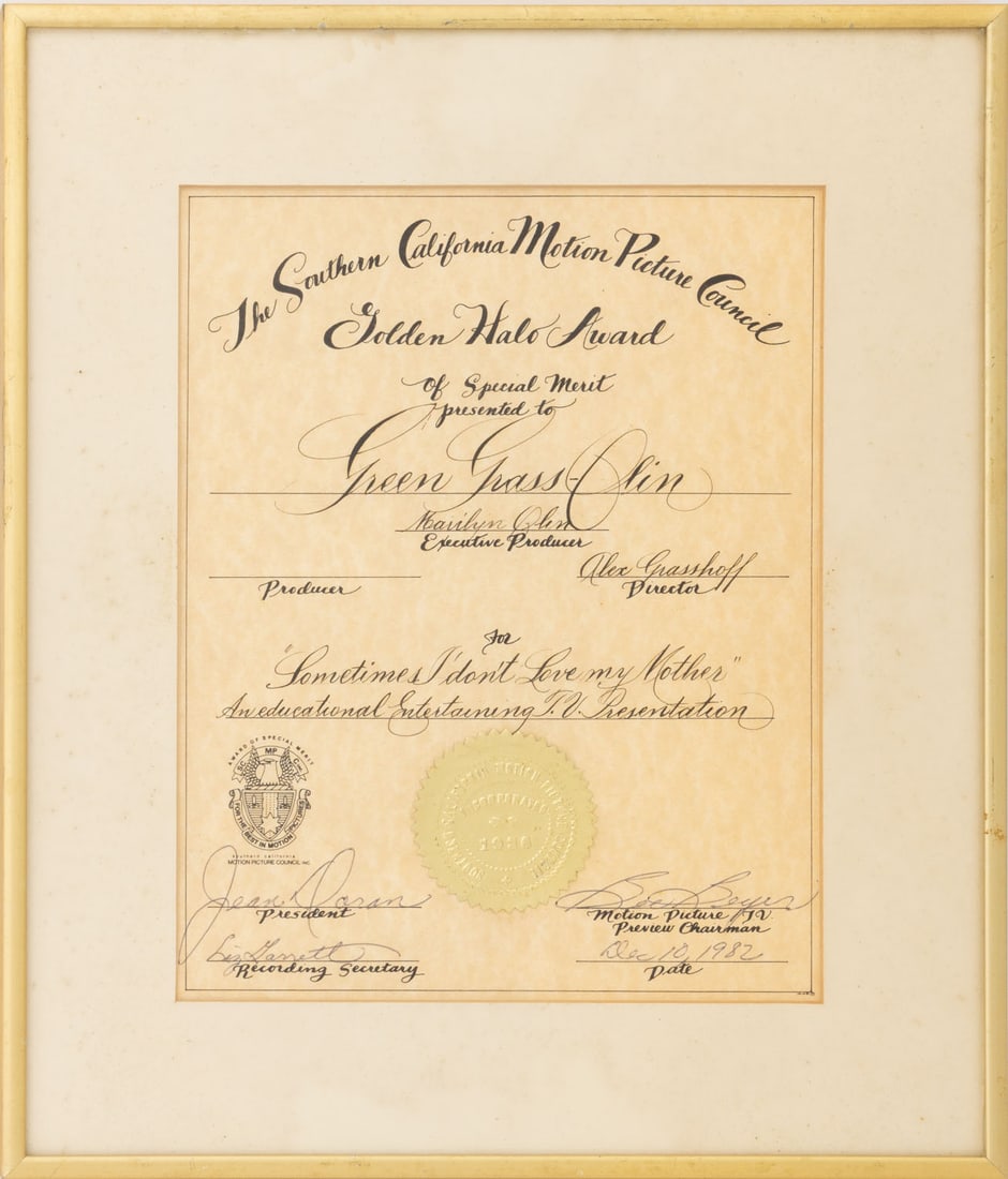 Marilyn Olin Commemorative Awards, 2 - 5