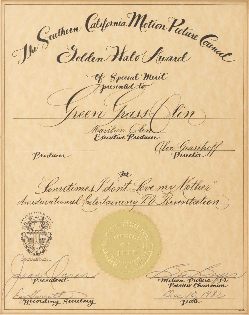 Marilyn Olin Commemorative Awards, 2 - 6