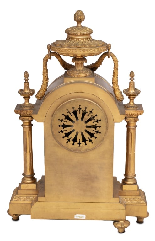 Louis XVI Style Gilt Bronze Mantel Clock, 19th C. - 4
