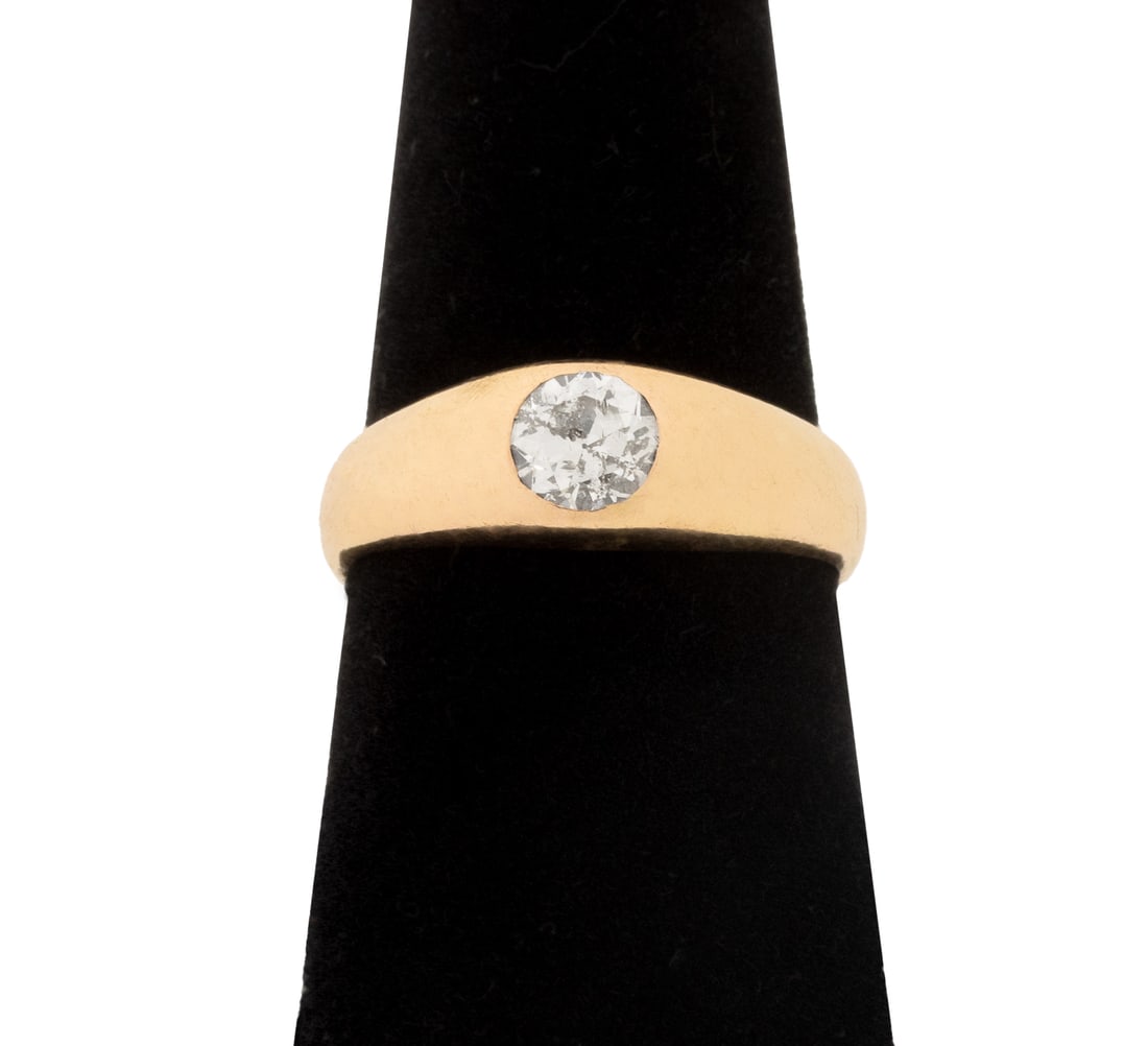 14K Yellow Gold Diamond Solitaire Ring (1 of 6)