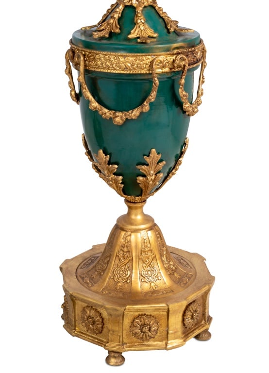 Louis XVI Style Gilt Metal 10-Arm Candelabra, Pair - 2