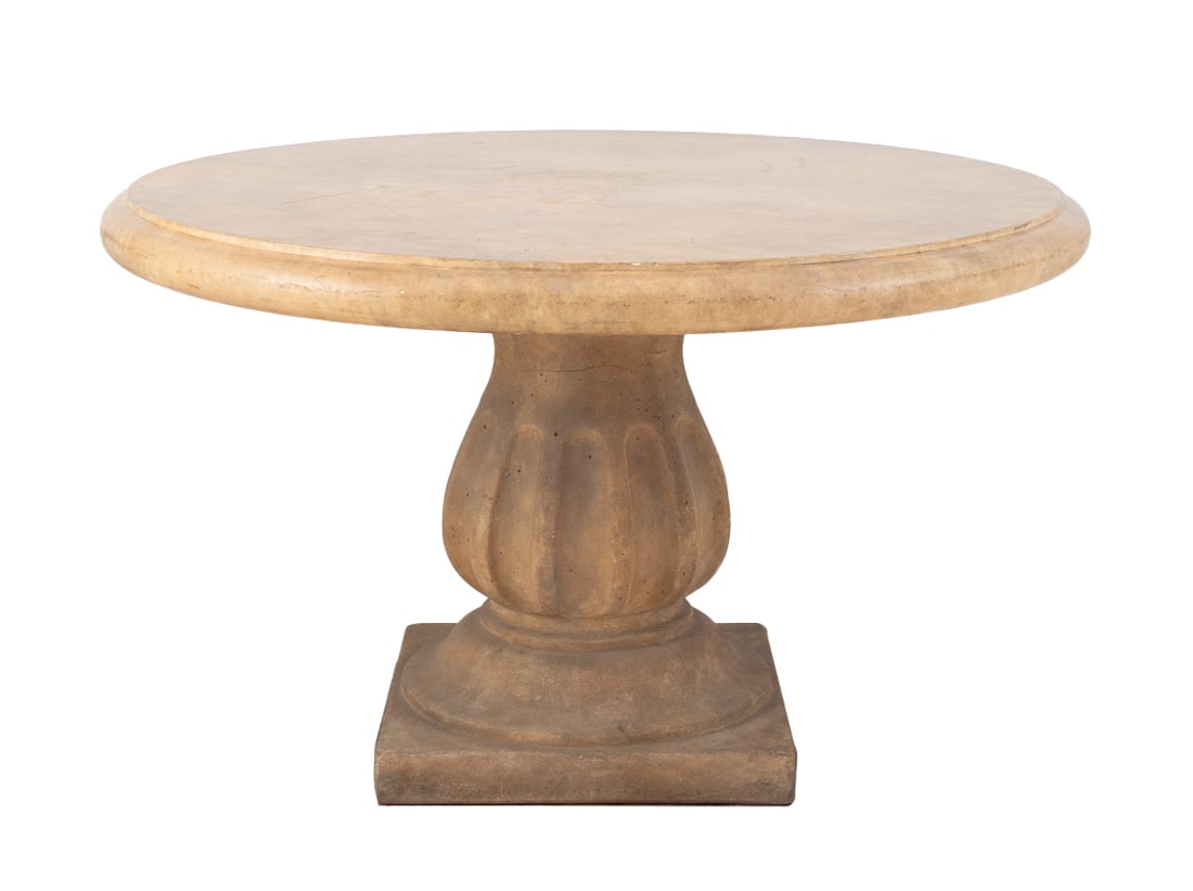 Stone Composite Circular Garden Table - 2